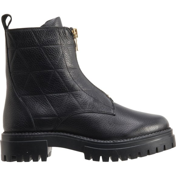 NEW SHOECOLATE Made in India Quilted Zip Boots - Leather  For Women black 463sn - Picture 3 of 6